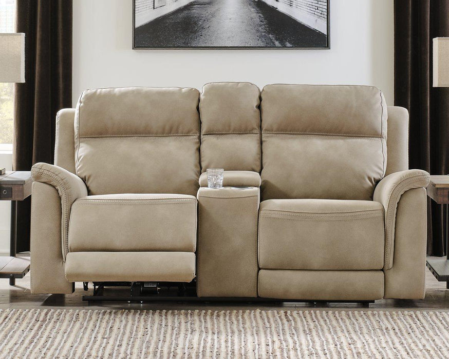 Next-Gen DuraPella Power Reclining Loveseat with Console - Furniture Bros & Mattress (Bolingbrook, IL)