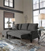 Jarreau Sofa Chaise Sleeper - Furniture Bros & Mattress (Bolingbrook, IL)
