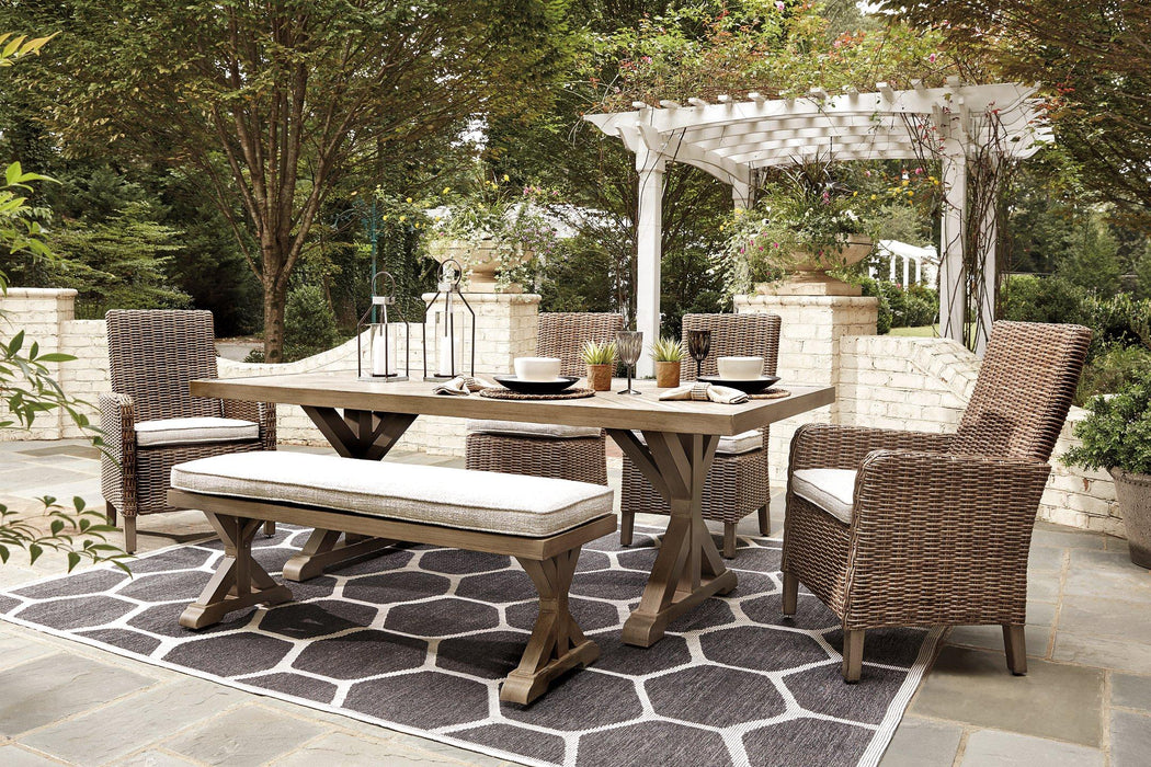 Beachcroft Outdoor Dining Set - Furniture Bros & Mattress (Bolingbrook, IL)