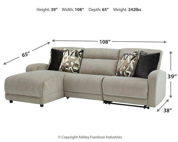 Colleyville Power Reclining Sectional with Chaise - Furniture Bros & Mattress (Bolingbrook, IL)