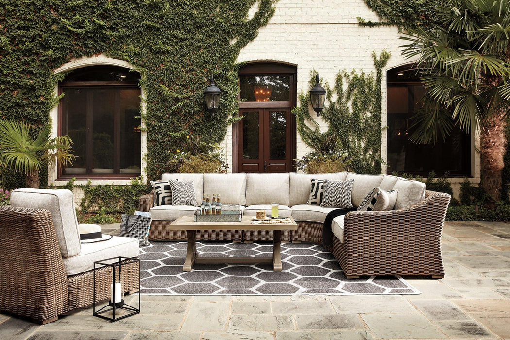 Beachcroft Outdoor Seating Set - Furniture Bros & Mattress (Bolingbrook, IL)
