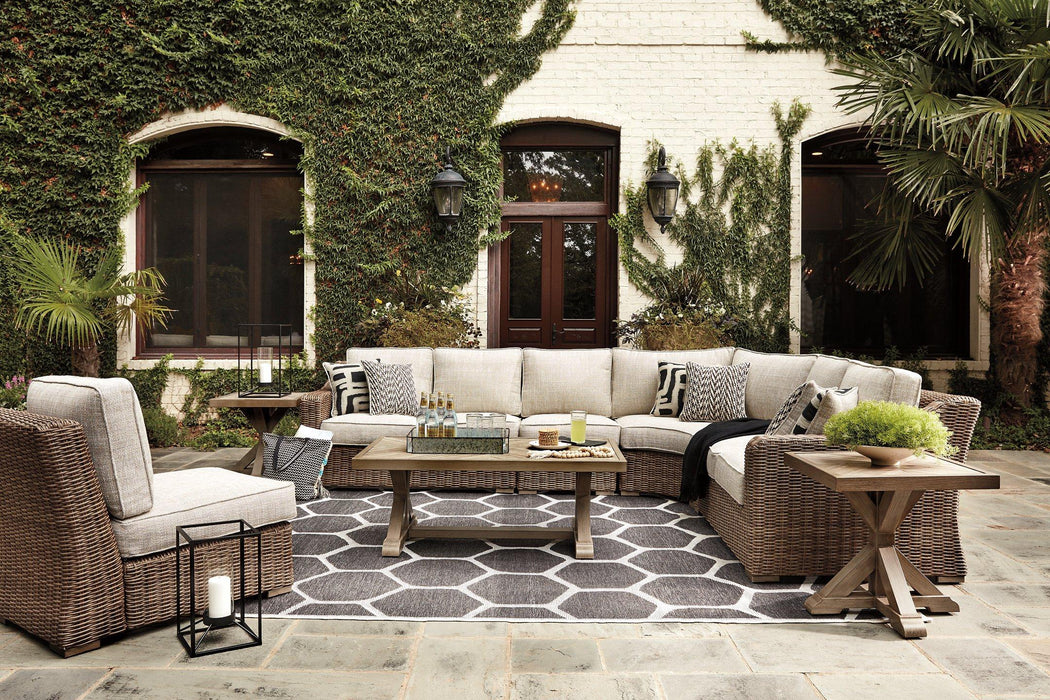 Beachcroft Outdoor Seating Set - Furniture Bros & Mattress (Bolingbrook, IL)