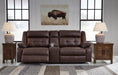 Punch Up Power Reclining Sectional Loveseat with Console - Furniture Bros & Mattress (Bolingbrook, IL)