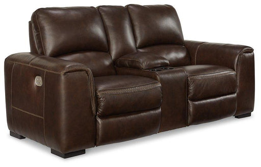 Alessandro Power Reclining Loveseat with Console - Furniture Bros & Mattress (Bolingbrook, IL)