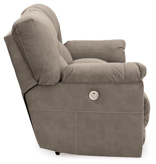 Cavalcade Power Reclining Loveseat with Console - Furniture Bros & Mattress (Bolingbrook, IL)