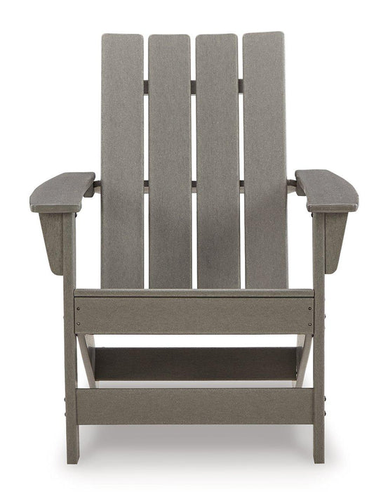 Visola Outdoor Adirondack Chair Set with End Table - Furniture Bros & Mattress (Bolingbrook, IL)