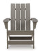 Visola Outdoor Adirondack Chair Set with End Table - Furniture Bros & Mattress (Bolingbrook, IL)