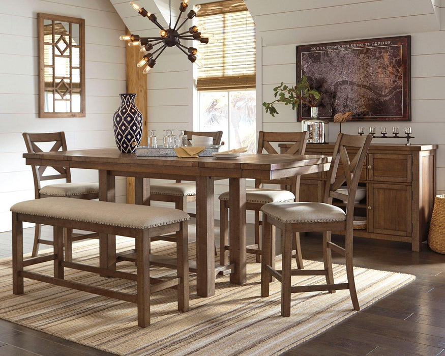 Moriville Counter Height Dining Set - Furniture Bros & Mattress (Bolingbrook, IL)