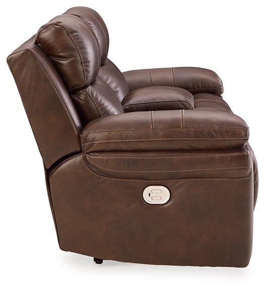 Edmar Power Reclining Loveseat with Console - Furniture Bros & Mattress (Bolingbrook, IL)