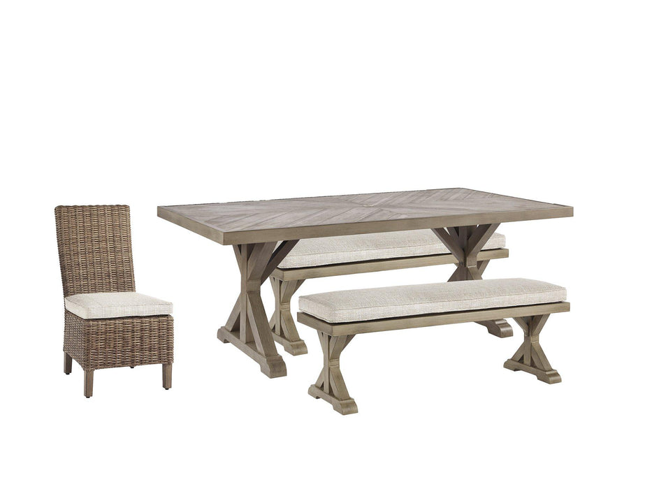 Beachcroft Outdoor Dining Set - Furniture Bros & Mattress (Bolingbrook, IL)