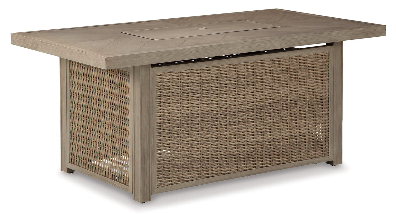 Beachcroft Outdoor Sofa, Lounge Chairs and Fire Pit - Furniture Bros & Mattress (Bolingbrook, IL)