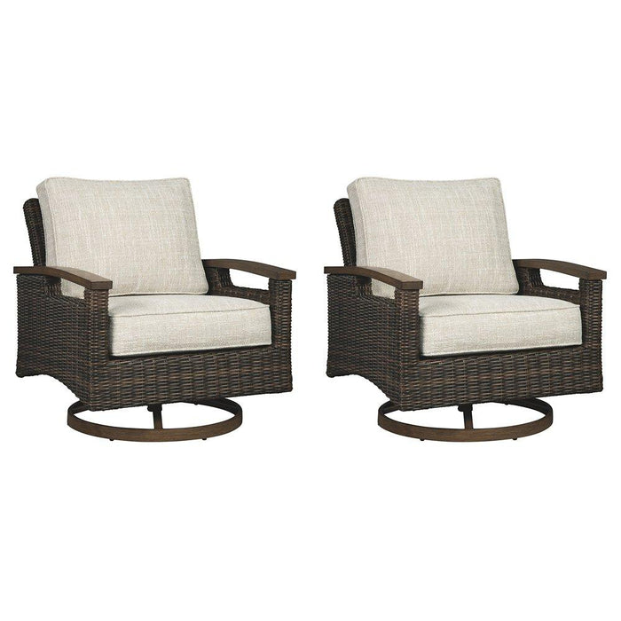 Paradise Trail Outdoor Sofa, Lounge Chairs and Fire Pit Table - Furniture Bros & Mattress (Bolingbrook, IL)