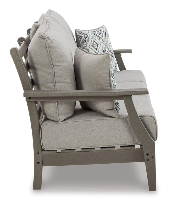 Visola Outdoor Sofa and Loveseat Set - Furniture Bros & Mattress (Bolingbrook, IL)