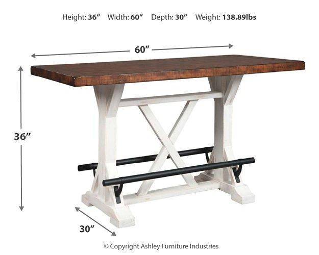 Valebeck Counter Height Dining Table - Furniture Bros & Mattress (Bolingbrook, IL)