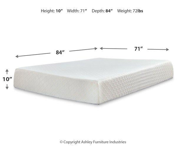 10 Inch Chime Memory Foam Mattress Set - Furniture Bros & Mattress (Bolingbrook, IL)