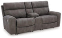 Next-Gen DuraPella Power Reclining Sectional Loveseat with Console - Furniture Bros & Mattress (Bolingbrook, IL)