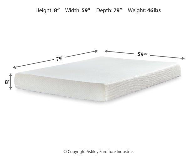 Chime 8 Inch Memory Foam Mattress in a Box - Furniture Bros & Mattress (Bolingbrook, IL)