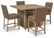 Walton Bridge Outdoor Bar Set - Furniture Bros & Mattress (Bolingbrook, IL)