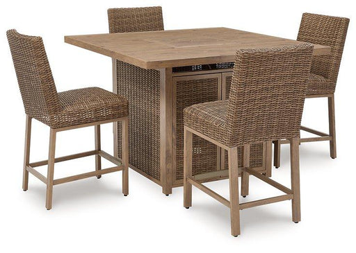 Walton Bridge Outdoor Bar Set - Furniture Bros & Mattress (Bolingbrook, IL)