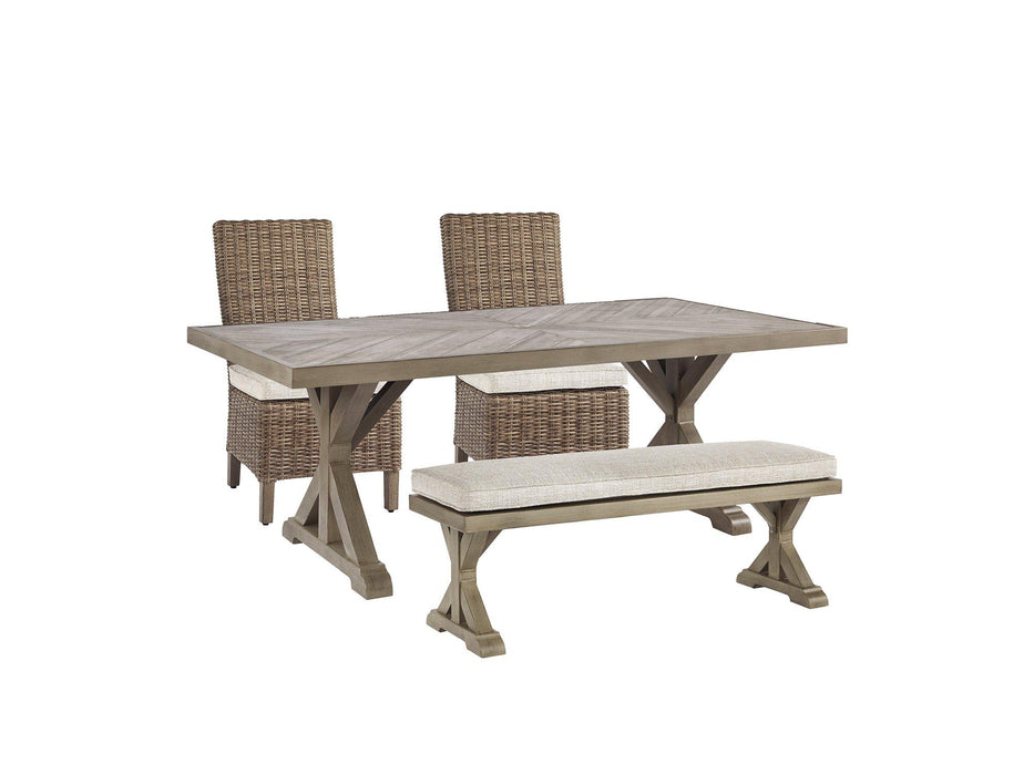 Beachcroft Outdoor Dining Set - Furniture Bros & Mattress (Bolingbrook, IL)