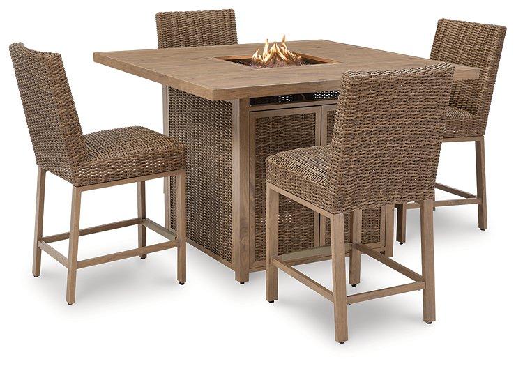 Walton Bridge Outdoor Bar Set - Furniture Bros & Mattress (Bolingbrook, IL)