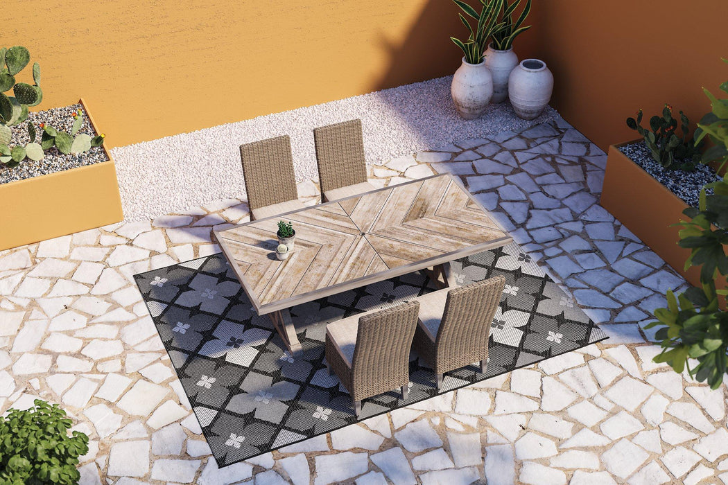 Beachcroft Outdoor Dining Set - Furniture Bros & Mattress (Bolingbrook, IL)