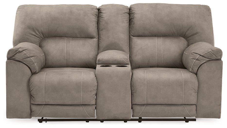 Cavalcade Power Reclining Loveseat with Console - Furniture Bros & Mattress (Bolingbrook, IL)