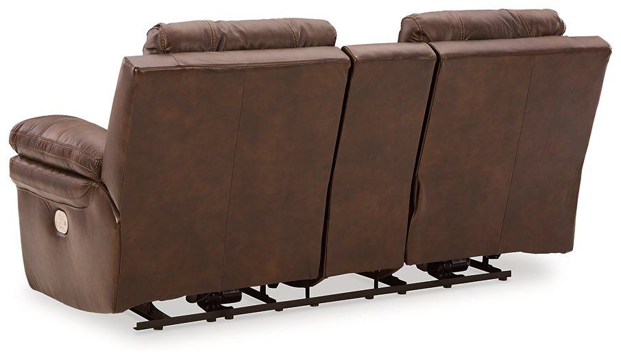 Edmar Power Reclining Loveseat with Console - Furniture Bros & Mattress (Bolingbrook, IL)