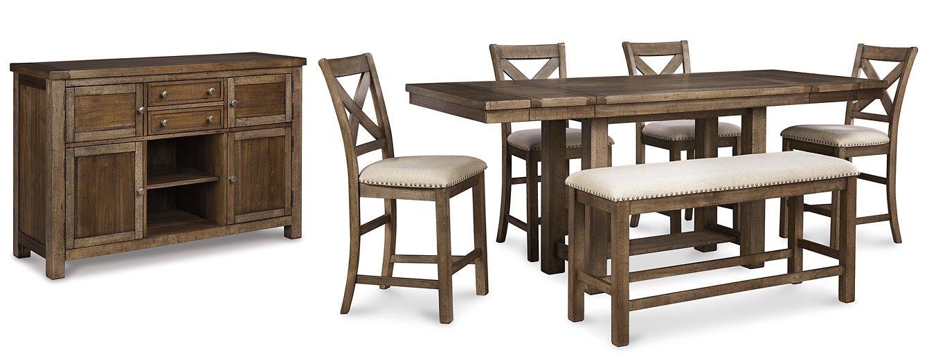 Moriville Counter Height Dining Set - Furniture Bros & Mattress (Bolingbrook, IL)
