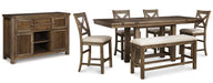 Moriville Counter Height Dining Set - Furniture Bros & Mattress (Bolingbrook, IL)