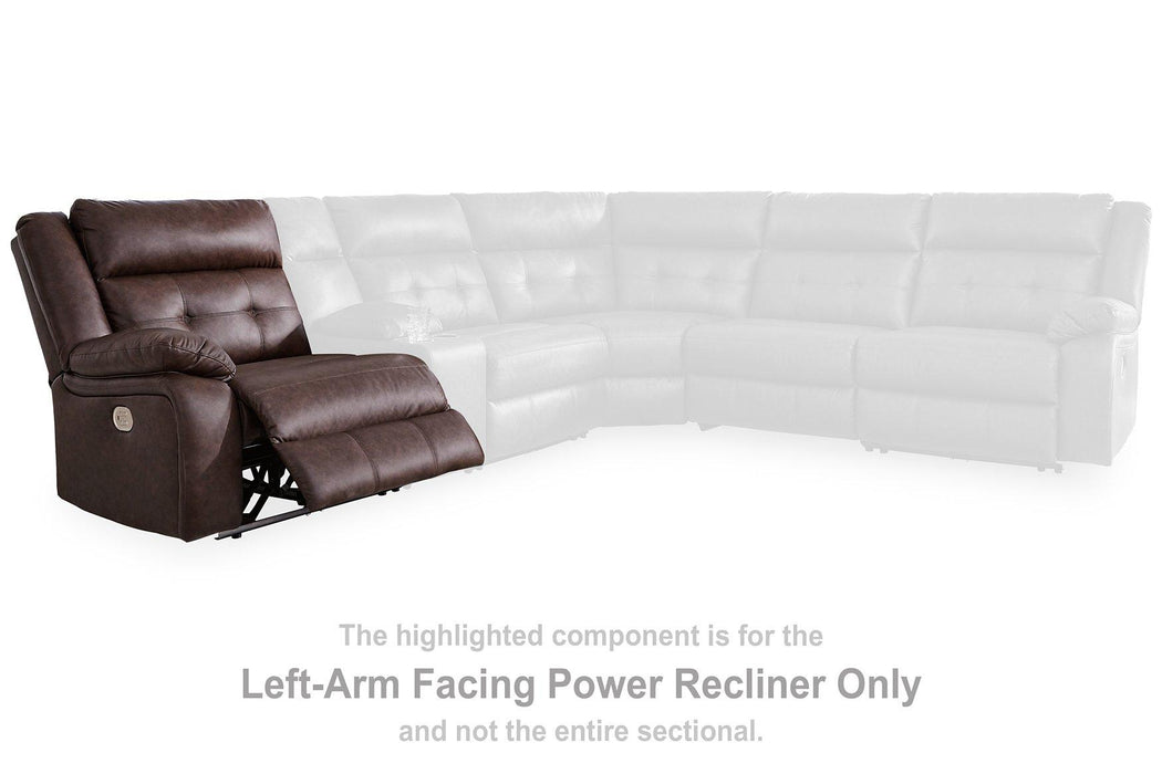 Punch Up Power Reclining Sectional Loveseat with Console - Furniture Bros & Mattress (Bolingbrook, IL)