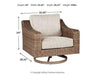 Beachcroft Outdoor Swivel Lounge with Cushion - Furniture Bros & Mattress (Bolingbrook, IL)