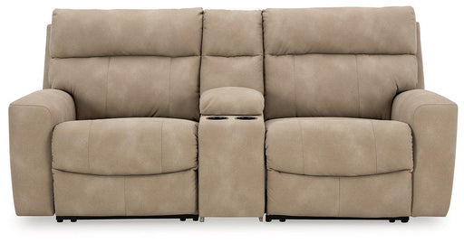 Next-Gen DuraPella Power Reclining Sectional Loveseat with Console - Furniture Bros & Mattress (Bolingbrook, IL)