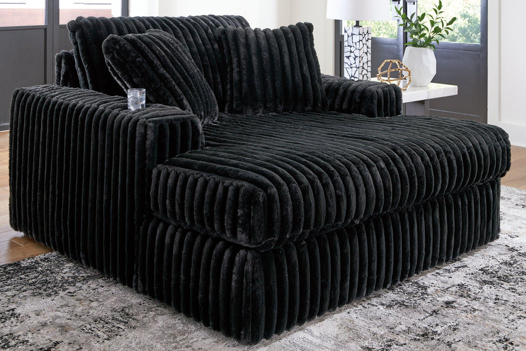 Midnight-Madness Oversized Chaise - Furniture Bros & Mattress (Bolingbrook, IL)