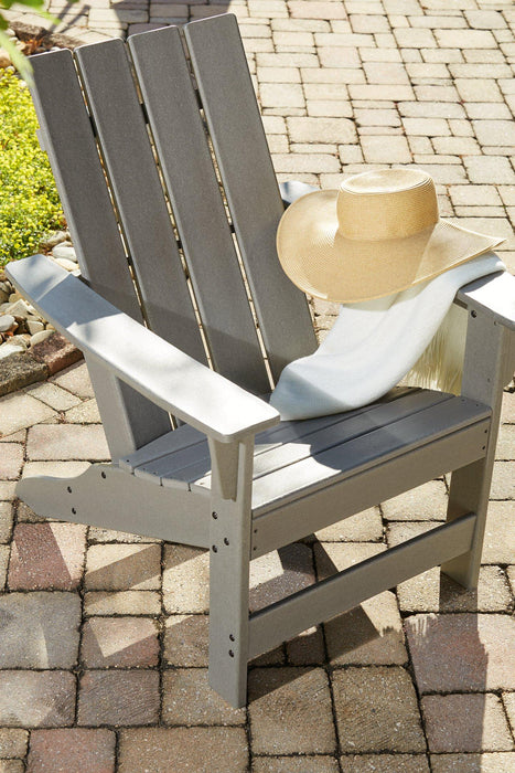 Visola Outdoor Adirondack Chair Set with End Table - Furniture Bros & Mattress (Bolingbrook, IL)