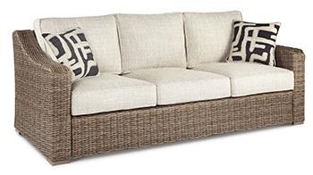 Beachcroft Outdoor Sofa, Lounge Chairs and Fire Pit - Furniture Bros & Mattress (Bolingbrook, IL)