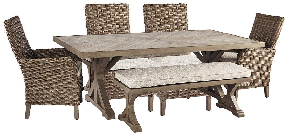 Beachcroft Outdoor Dining Set - Furniture Bros & Mattress (Bolingbrook, IL)