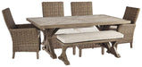 Beachcroft Outdoor Dining Set - Furniture Bros & Mattress (Bolingbrook, IL)