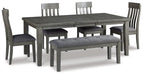 Hallanden Dining Room Set - Furniture Bros & Mattress (Bolingbrook, IL)