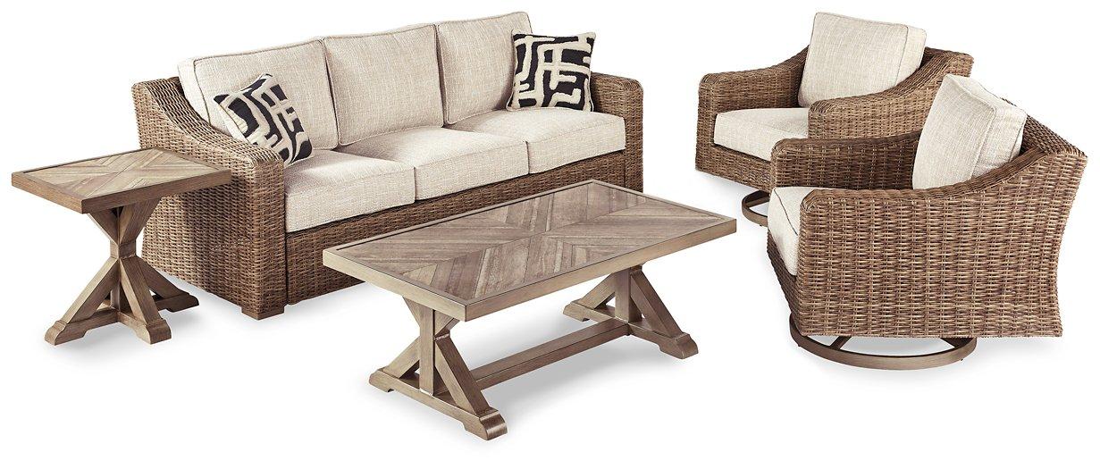 Beachcroft Outdoor Seating Set - Furniture Bros & Mattress (Bolingbrook, IL)