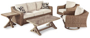 Beachcroft Outdoor Seating Set - Furniture Bros & Mattress (Bolingbrook, IL)