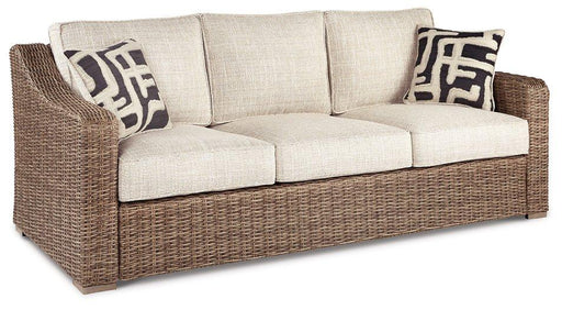 Beachcroft Outdoor Sofa with Cushion - Furniture Bros & Mattress (Bolingbrook, IL)