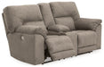 Cavalcade Power Reclining Loveseat with Console - Furniture Bros & Mattress (Bolingbrook, IL)