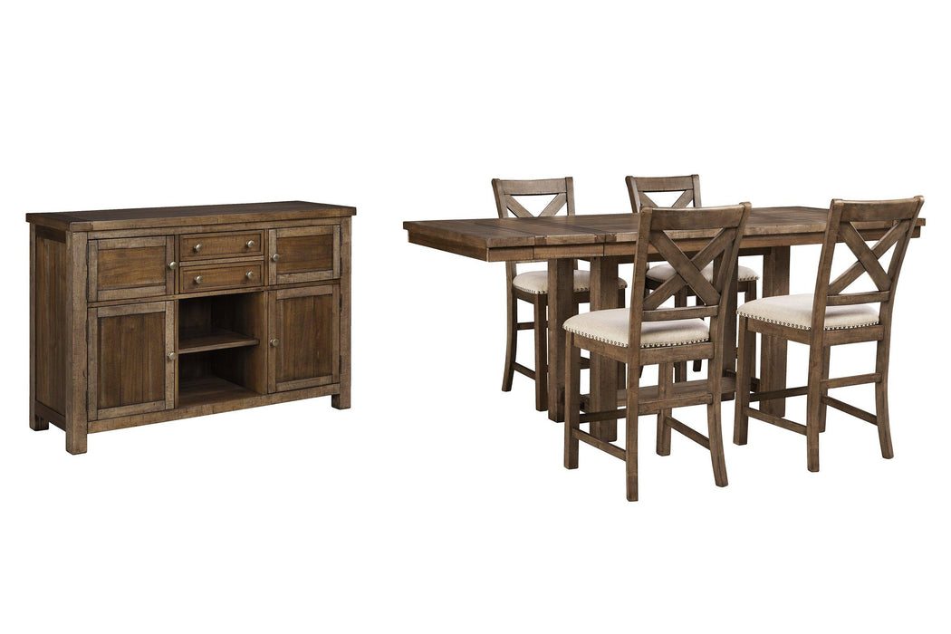 Moriville Counter Height Dining Set - Furniture Bros & Mattress (Bolingbrook, IL)