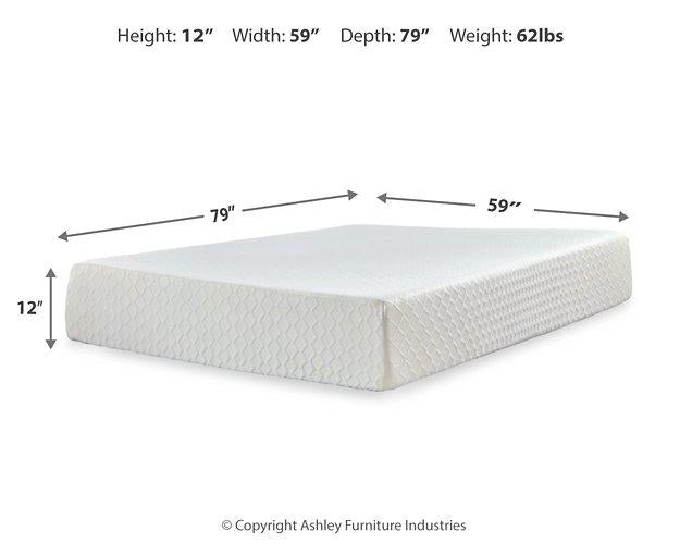 Chime 12 Inch Memory Foam Mattress in a Box - Furniture Bros & Mattress (Bolingbrook, IL)