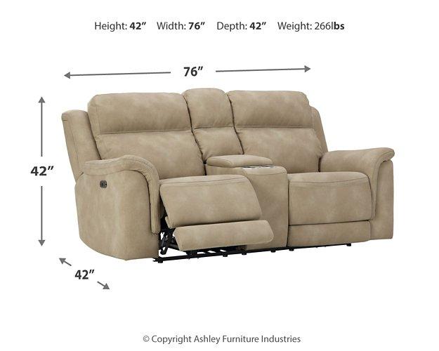 Next-Gen DuraPella Power Reclining Loveseat with Console - Furniture Bros & Mattress (Bolingbrook, IL)