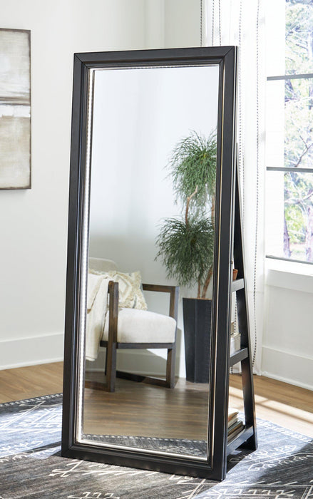 Evesen Floor Standing Mirror/Storage - Furniture Bros & Mattress (Bolingbrook, IL)