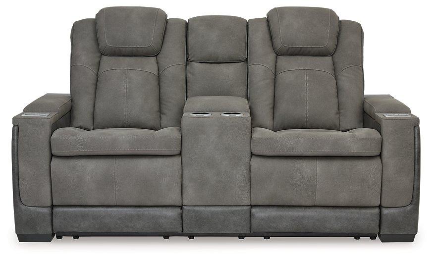 Next-Gen DuraPella Power Reclining Loveseat with Console - Furniture Bros & Mattress (Bolingbrook, IL)