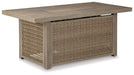 Beachcroft Beachcroft Fire Pit Table with Four Nuvella Swivel Lounge Chairs - Furniture Bros & Mattress (Bolingbrook, IL)