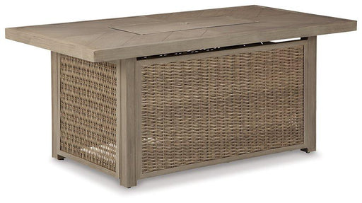 Beachcroft Outdoor Fire Pit Table - Furniture Bros & Mattress (Bolingbrook, IL)